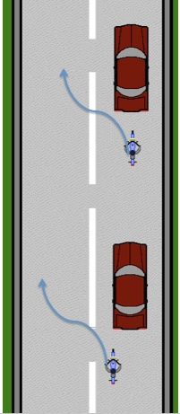 Scooter : comment suivre une voiture