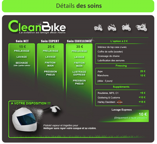 Clean-Bike : tarif