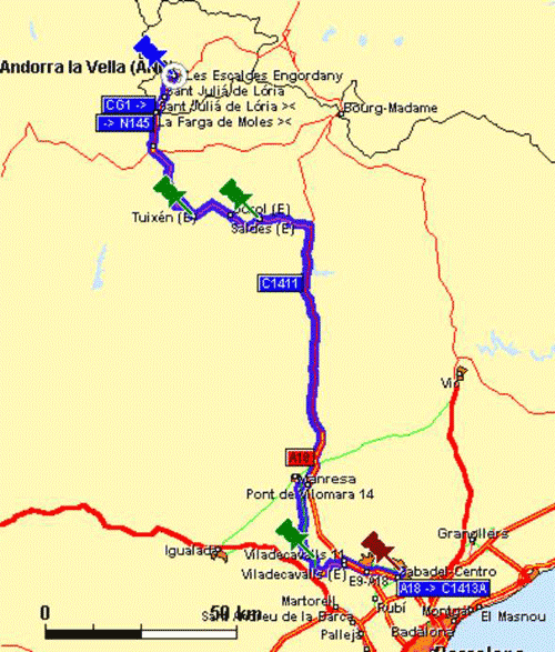 Etape Espagnole : Parcours Etape Espagnole : Parcours