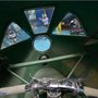 Musée Piaggio : Vespa Monthléry de 1950 - vue depuis le cockpit