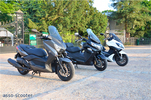Essai comparatif maxi-scooters 400cc : Maxsym, Xciting, X-Max