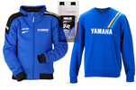 Yamaha : shopping en bleu et rouge