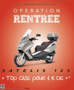 Peugeot Scooters : top-case Satelis