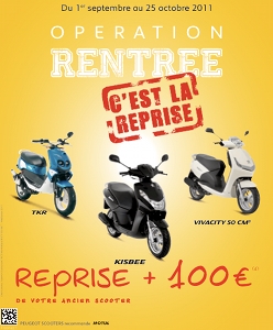 Peugeot Scooters : reprise 50cc