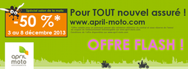 Assurances April Moto : 50% durant le Salon Moto Paris 2013 