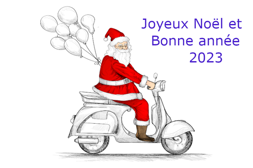 Bonne année et bonne santé à moto