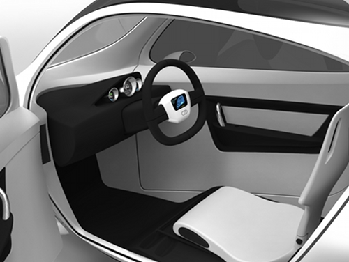 Lit Motors C-1 : poste de conduite